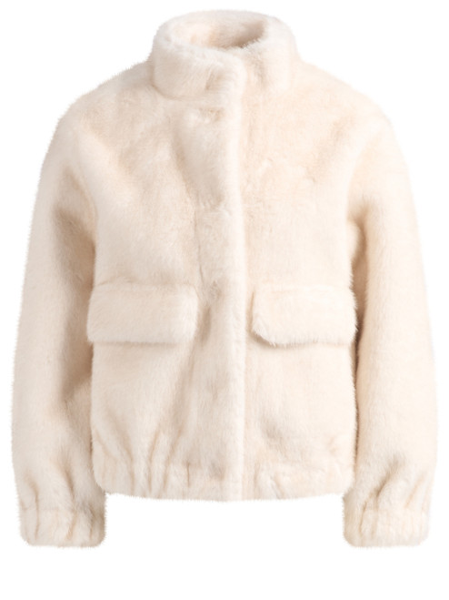 Chaqueta Michael Kors de piel sintética marfil