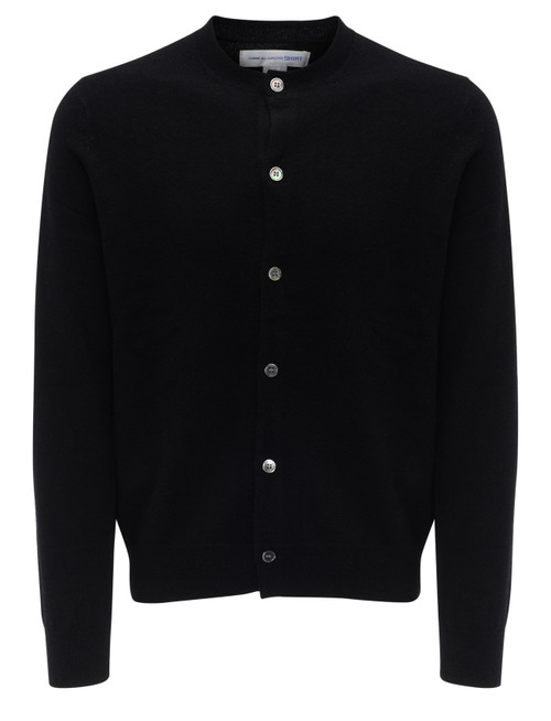 Cardigan Comme des Garçons Shirt in lana nero