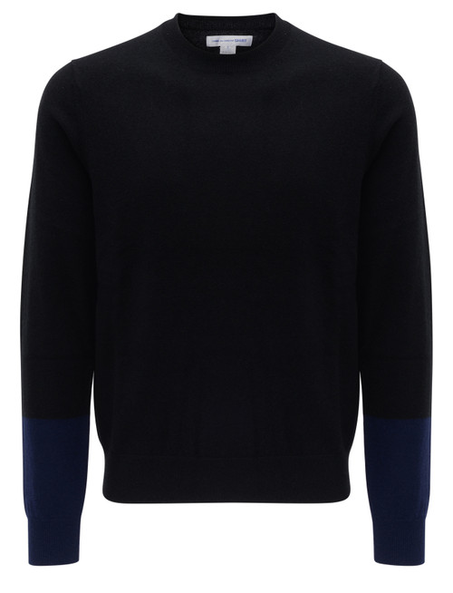 Maglione a contrasto Comme des Garçons Shirt in lana nero
