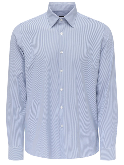 Camicia RRD tessuto elasticizzato Oxford a righe bianco e blu  Camicia RRD tessuto elasticizzato Oxford a righe bianco e blu