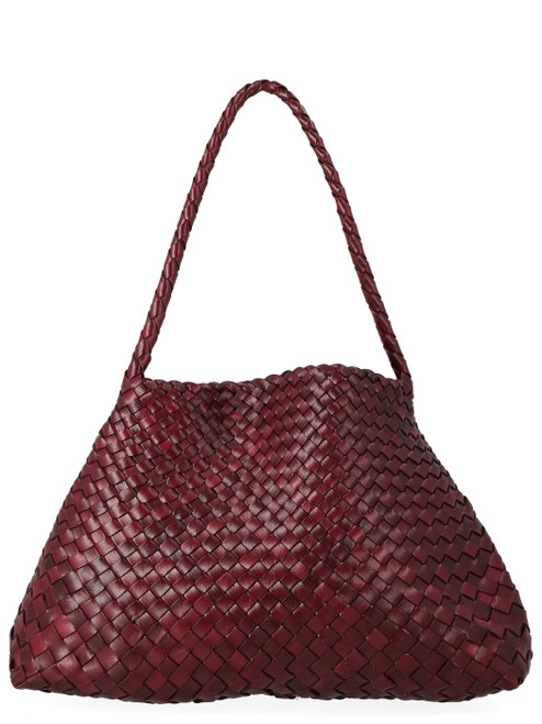 Borsa Dragon Diffusion Santa Maria Mini in pelle bordeaux