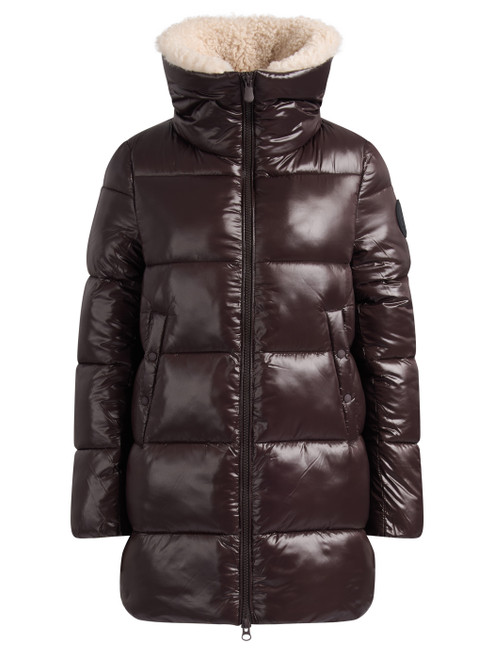 Chaqueta de plumas Save The Duck Bonita de nailon marrón