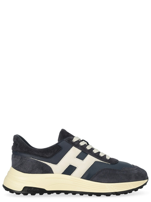 Sneaker Hogan Hyperlight in suede e nappa blu  Sneaker Hogan Hyperlight in suede e nappa blu