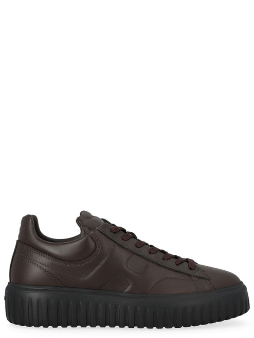 Sneaker Hogan H-Stripes in pelle marrone Sneaker Hogan H-Stripes in pelle marrone
