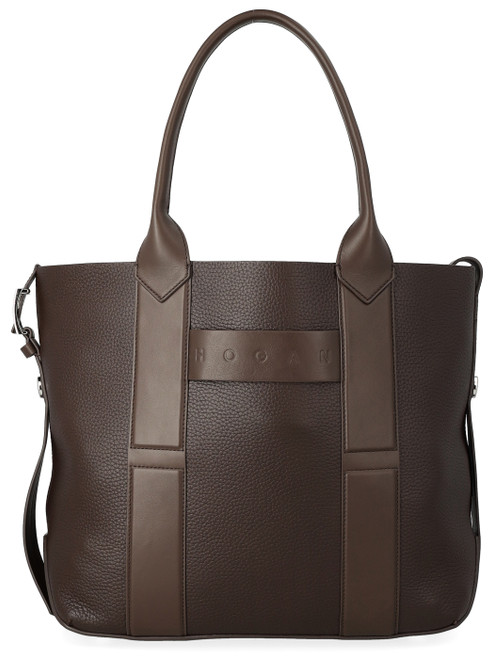 Bolso Hogan Script Media de piel granulada marrón Bolso Hogan Script Media de piel granulada marrón