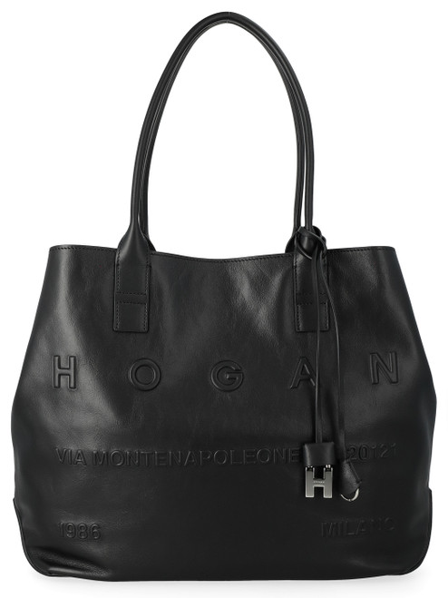 Borsa Hogan Script Media in pelle nera Borsa Hogan Script Media in pelle nera