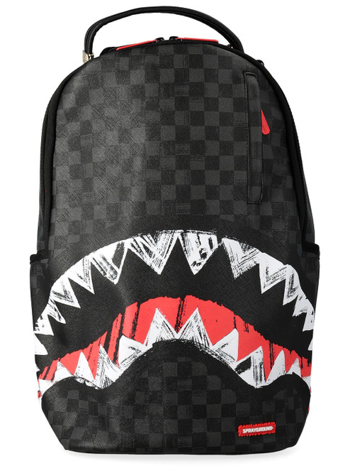 Zaino Sprayground Scribble Shark in pelle vegana nera