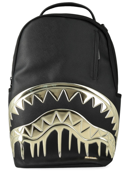 Zaino Sprayground Gold and Dangerous in pelle vegana nero