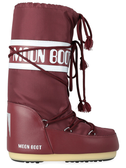 Bota Moon Boot Boot Icon de nailon burdeos