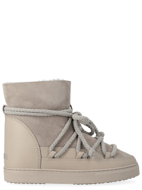Inuikii Classic Zapatilla Bota de cuña en ante y piel gris Inuikii Classic Zapatilla Bota de cuña en ante y piel gris