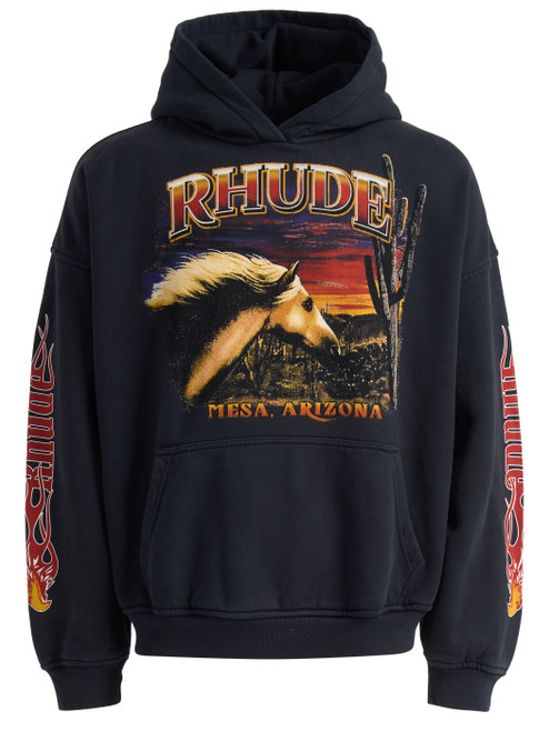 Sudadera Rhude Mesa Stallion de algodón negro