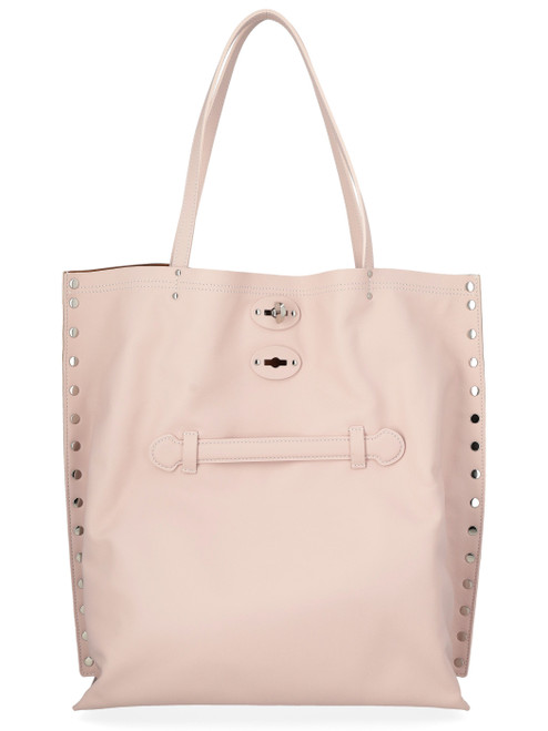 Borsa Shopper Zanellato A' Spasso Saeta M in pelle rosa