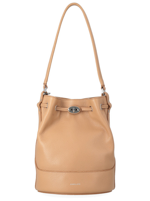 Borsa secchiello Zanellato Mondà Daily in pelle beige