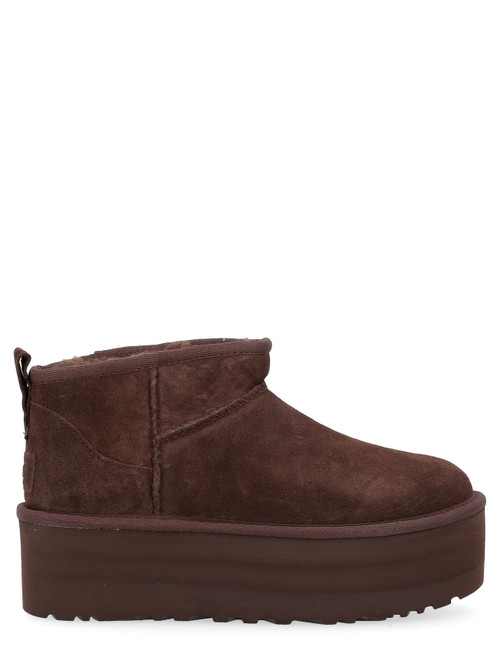 Tronchetto UGG Ultra Mini Platform in camoscio marrone