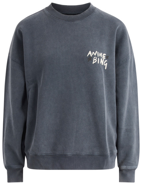 Felpa Anine Bing Miles in cotone nero lavato