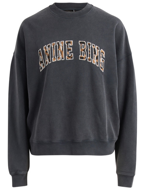 Felpa Anine Bing Miles in cotone nero lavato