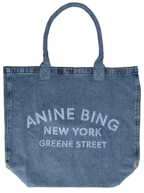 Borsa Anine Bing Leo in denim blu