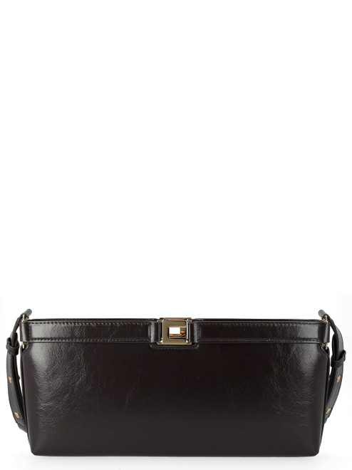 Borsa Elisabetta Franchi effetto naplak marrone