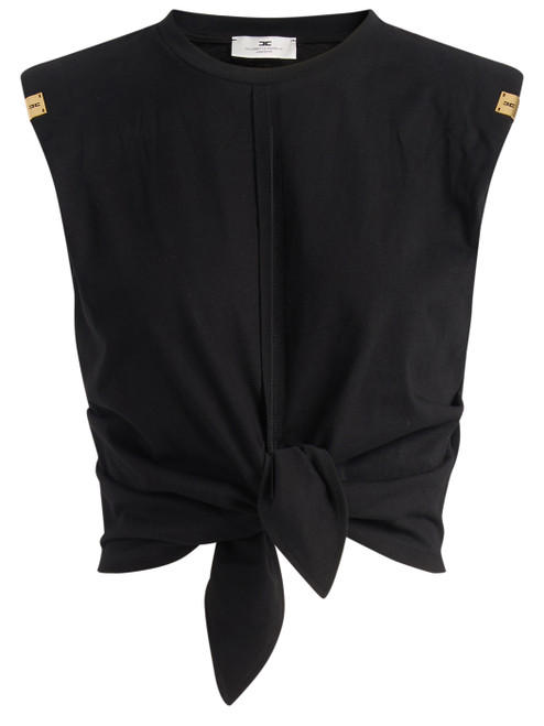 T-Shirt Elisabetta Franchi in jersey color nero
