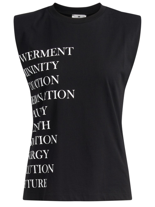 T-Shirt Elisabetta Franchi in jersey nero