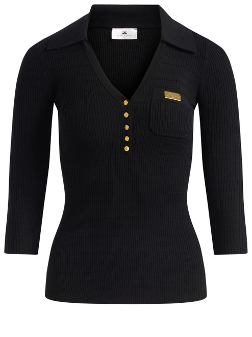 Polo Elisabetta Franchi maille noire