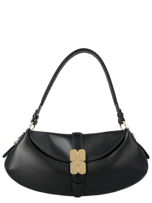 Bolso Ganni en piel negra