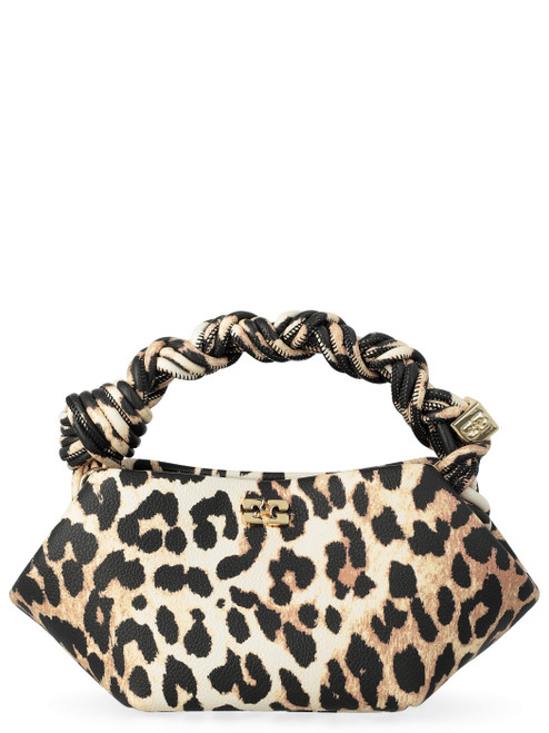 Borsa Ganni Bou Bag Mini in pelle vegana granulata animalier
