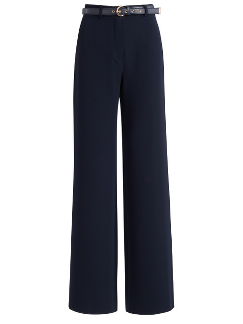 Pantalon Max Mara Studio en cady bleu