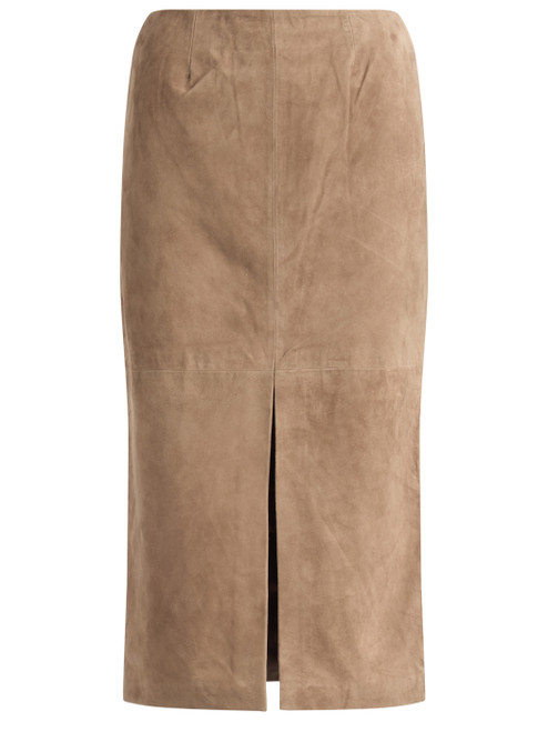 suede midi pencil skirt 1