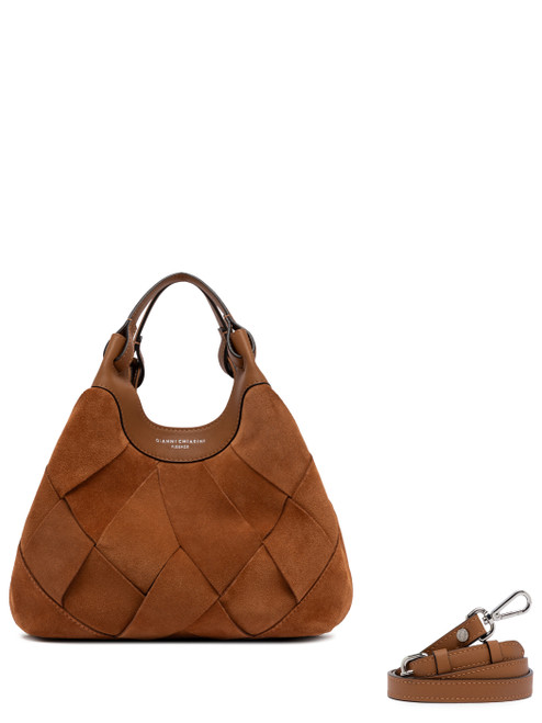 Borsa Gianni Chiarini Dua in camoscio color marrone