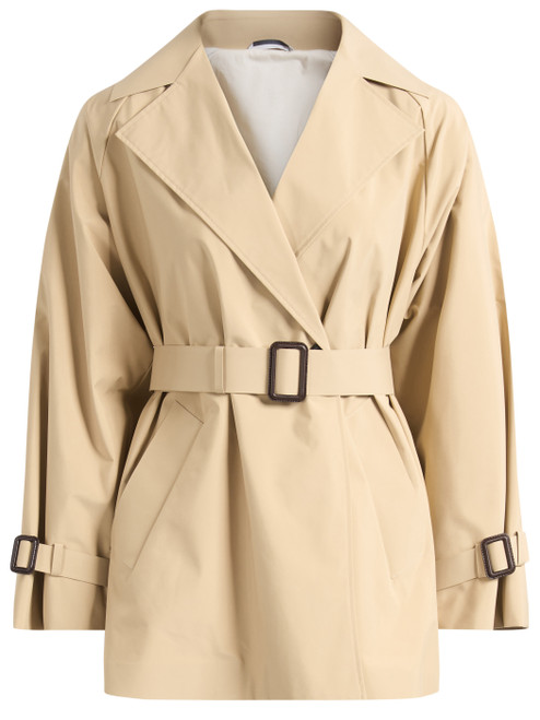 Trench Weekend Max Mara Wkdovatta in tela beige