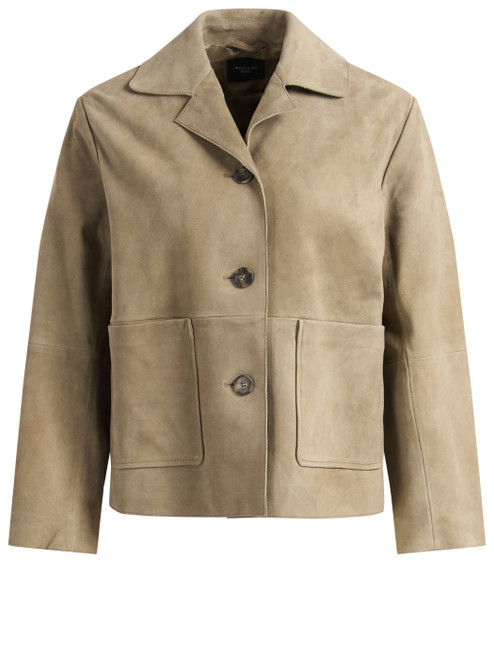 Weekend Max Mara Jacket in Mud-Colored Suede | H-Brands