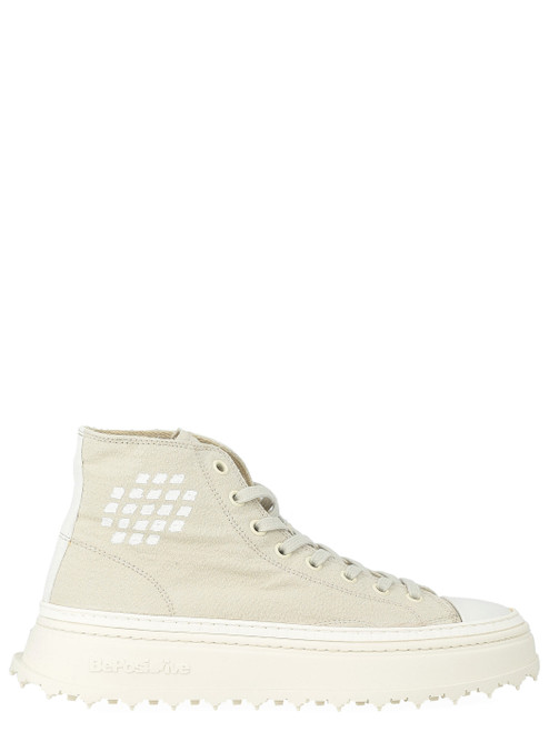 Sneaker BePositive Cuprace Star in pelle avorio