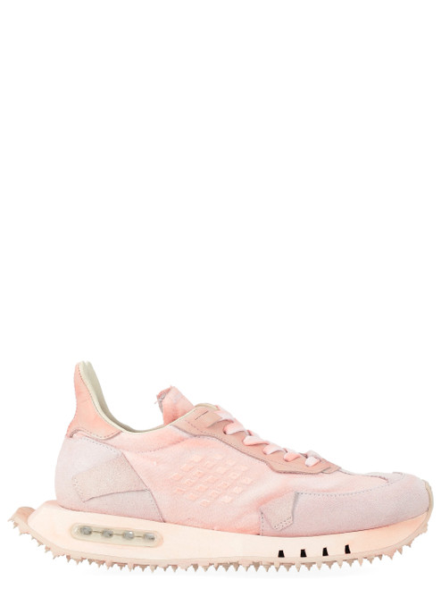 Sneaker BePositive Space Race Pigment Dye in pelle rosa 