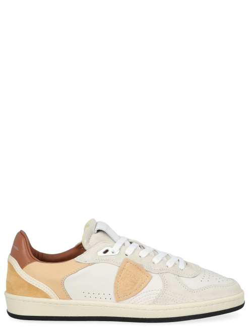 Sneaker Philippe Model Pgal in pelle bianca e beige