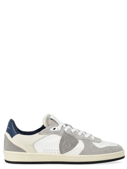 Philippe Model sneakers in white and gray leather and suede