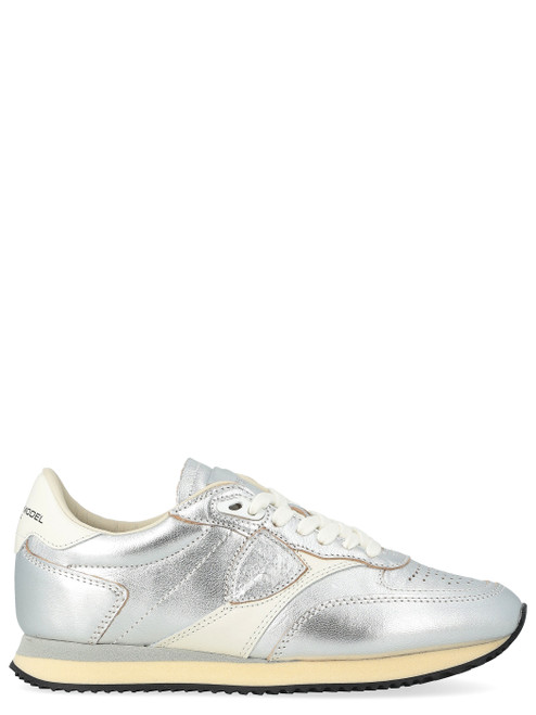 Sneaker Philippe Model Blville in pelle argento