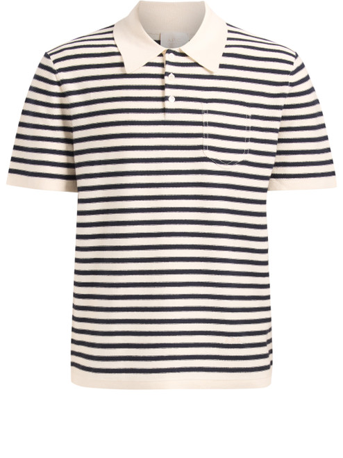 Polo A.P.C. in cotone a righe blu