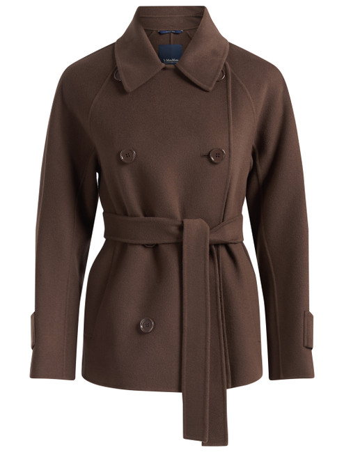 Cappotto 'S Max Mara Smmlouise in lana color cioccolato
