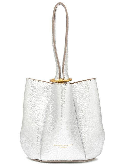 Borsa Gianni Chiarini Lily in pelle bubble argento