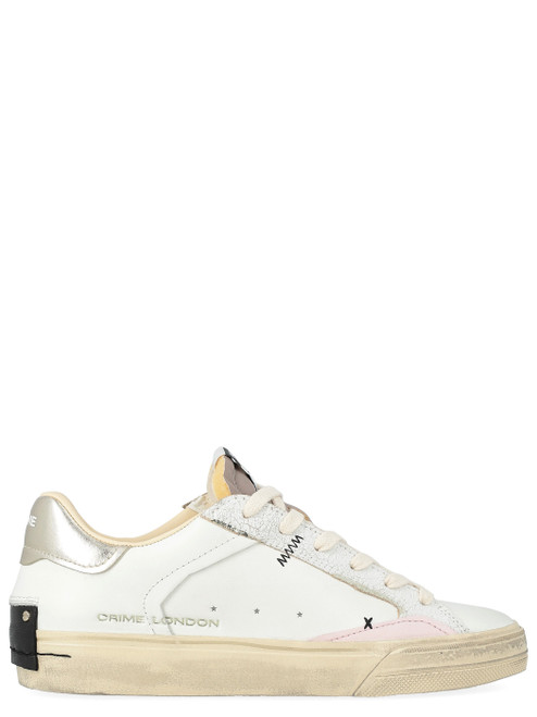 Sneaker Crime London aus weißem Leder