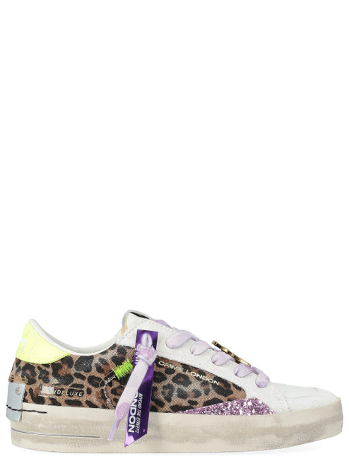 Sneaker Crime London Deluxe Savannah aus Leopardenstoff 