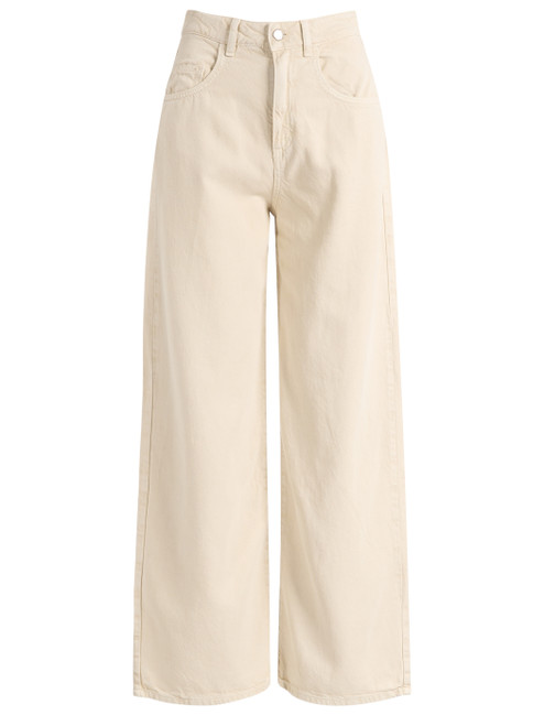 Jeans Icon Denim Poppy in cotone color beige
