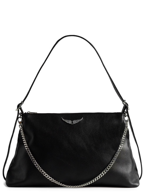 Borsa Zadig&Voltaire Jim in pelle granulata nera