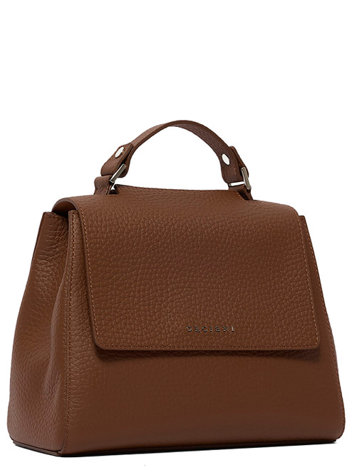 Orciani Nappa Bold Small Handbag in Brown Leather | H-Brands