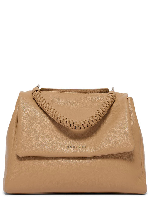 Borsa Orciani Sveva Sense Scooby Media in pelle color biscotto