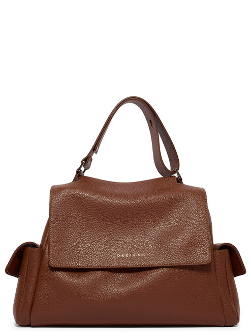 Borsa Orciani Sveva Sense Cargo Midi  in pelle marrone