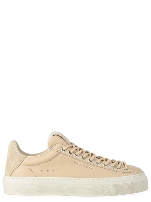 Sneaker Aqua Alta in pelle color beige
