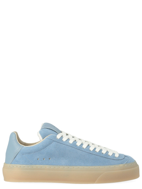 Sneaker Aqua Alta in suede color azzurro