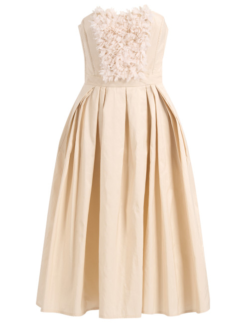 Abito Elisabetta Franchi in ottoman color crema